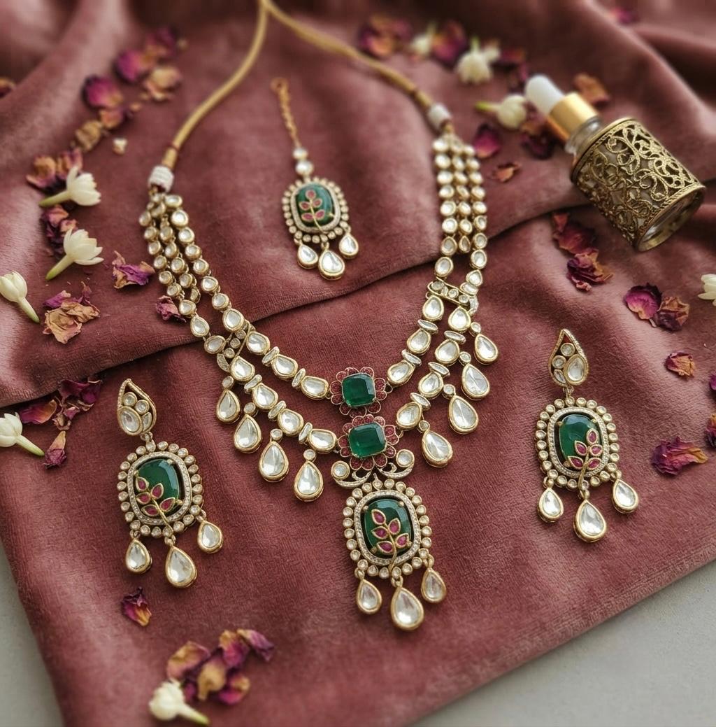 Traditional Kundan Polki Bridal Necklace